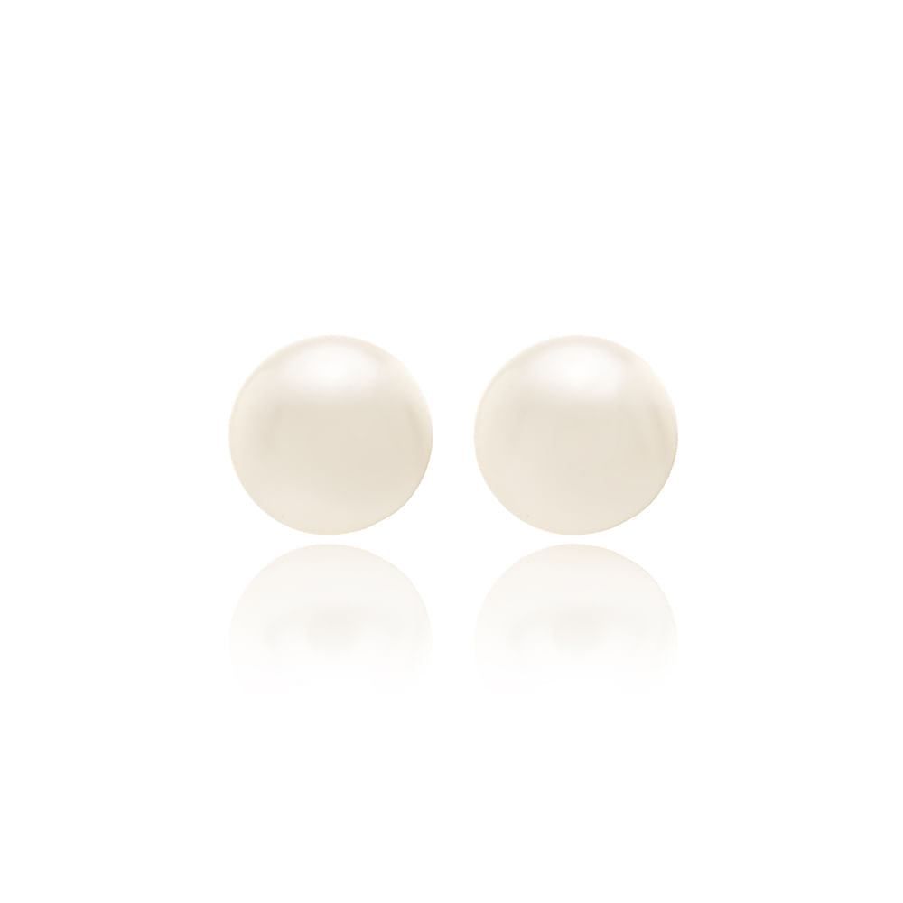 Kit com 3 Pares 6mm/8mm/10mm de Pérolas Coreanas - Banho de Ouro 18k